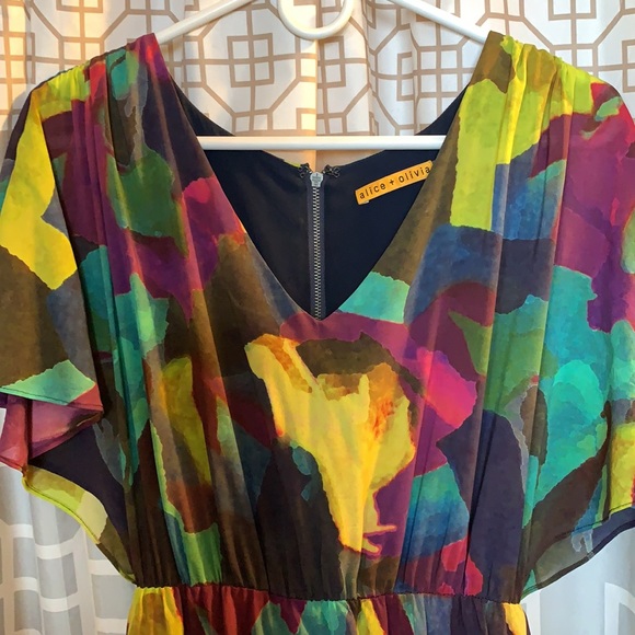 Alice + Olivia multi-colored Silk Dress - Picture 2 of 6